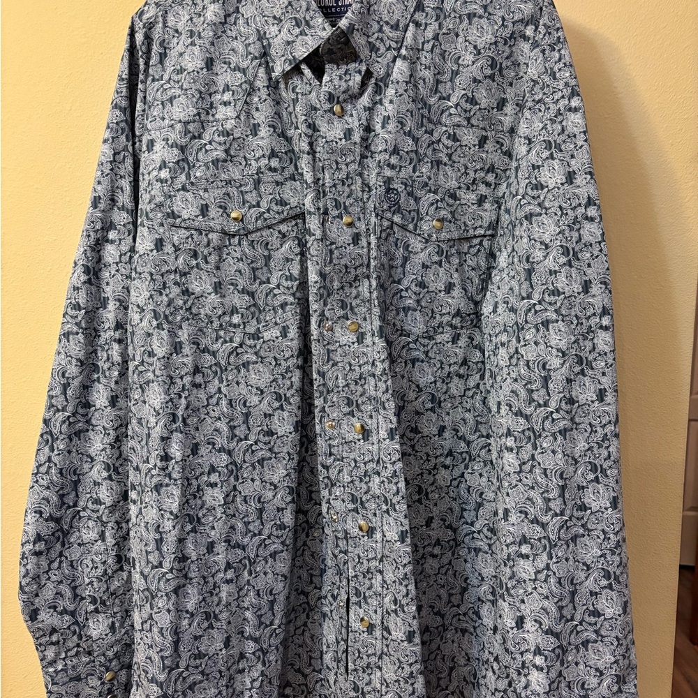 Wrangler Blue Paisley Shirt